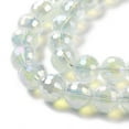 thumbnail image 4 of Electroplate Imitation Jade Glass Beads Strands AB color Plated Faceted(96 Facets) Round White 7~8mm Hole: 1.2~1.4mm about 68~70pcs/strand 19.69''(50cm), 4 of 4