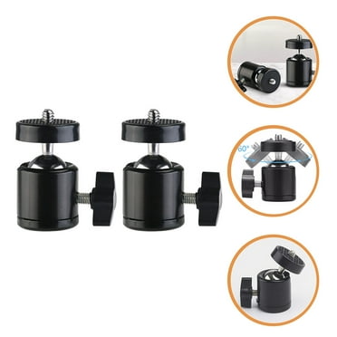 OUNONA 2pcs Hot Shoe Mount Ring Light Mount 1/4 Inch Camera Mount Tripod Ball Head