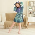 thumbnail image 3 of FORMRS Niños Bathrobe Unisex Hooded Robe Soft Plush Pajamas Sleepwear, Size 10-12T, Moonlight Forest, 3 of 7