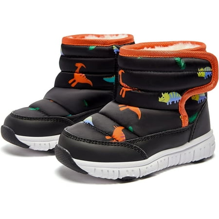 DIOXADOP Boys Girls Toddler Snow Boots Waterproof Slip Resistant Outdoor Winter Shoes(Toddler/Little Kids/Big Kids)