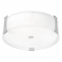 50120-BS-OPL Tara 3 Light Flush - Mount - Brushed Steel