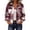 3# Red, variant on Flannels For Women Cropped Shacket Jacket Fashion Plaid Fall Coat Button Down Crop Jacket Trendy Clothes Fall Winter Outwear