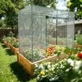 thumbnail image 6 of Crop Cages for Garden Plant, 6.6x3.3x6 Ft Plant Protection Tent with Zippered Door, Raised Bed Cover, Garden Bed Cover with Frame, Wind-Resistant Plant Cages for Outdoor Plants Vegetable Flower, 6 of 9