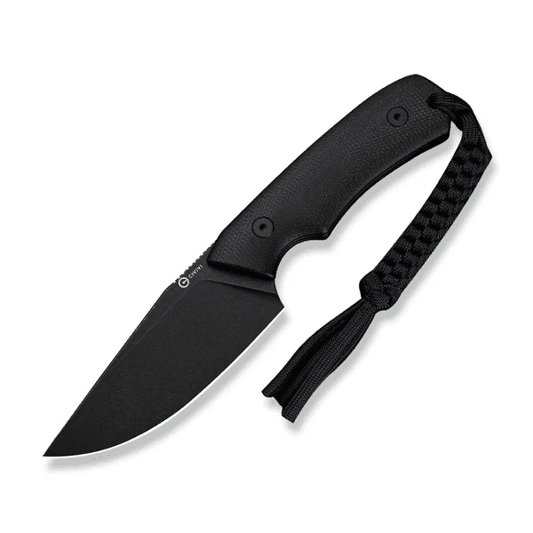 CIVIVI Knives Gander Fixed Blade Black Canvas Micarta & 14C28N Stainless Steel Knife C24058B-2