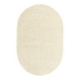 thumbnail image 2 of Unique Loom Everyday Shag Collection Area Rug - Solid (5' x 8' Oval Ivory), 2 of 5
