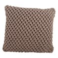 thumbnail image 1 of SARO LIFESTYLE 1590 Sheridan Collection Cotton Knitted Design Down Filled Throw Pillow, Mocha, 20" Square,, 1 of 4
