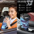 thumbnail image 6 of Camouflage 30oz Handheld Travel Tumbler with Handle – Double Wall Stainless Steel Insulated Cup, Flip Straw Lid, Leak-Proof & BPA-Free for Hot and Cold Drinks – Durable Coffee & Juice Mug Black, 6 of 6