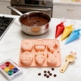 thumbnail image 1 of Juego de moldes de silicona para hornear con forma de conejito de Pascua y zanahoria | Diseño 3D de conejito y zanahoria para postres de Pascua | Antiadherente, apto para horno y microondas,, 1 of 6