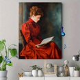 thumbnail image 4 of UXIEQU Victorian Lady Reading Canvas Wall Art Print 15.75x11.81 Inches, 4 of 8