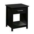 Mainstays Hillside Nightstand with Drawer, Blackwood Finish
