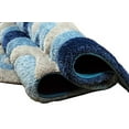 thumbnail image 4 of HR HANDCRAFT RUGS, Green shag Rug 5X7 for Living Room Decor 2021 Rug Trends Bright Modern Swirls Pattern, 3-D Hand Curved Shaggy Rug Light Green/Dark Green, 4 of 5