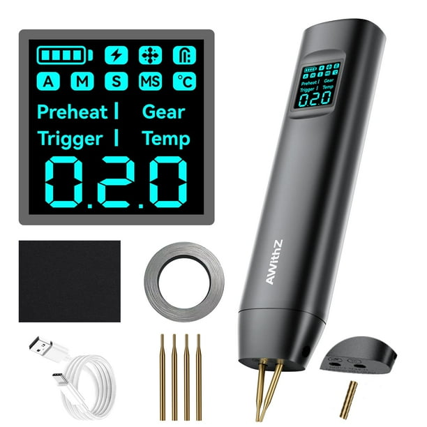 Soldador con soldador por puntos con batería Z, pantalla OLED de 1.5 pulgadas