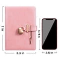 thumbnail image 3 of Diary with lock and key, heart-shaped combination lock, locked diary for girls, reading diaries for personal organizers (B), 3 of 5