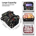 thumbnail image 3 of Motorcycle Double Layered Insulated Lunch Bag with Two Compartments - Large Capacity Hand Carry Meal Bag for Refrigerated Food Storage - 7.1x11.4x16.1 Inches, 3 of 6