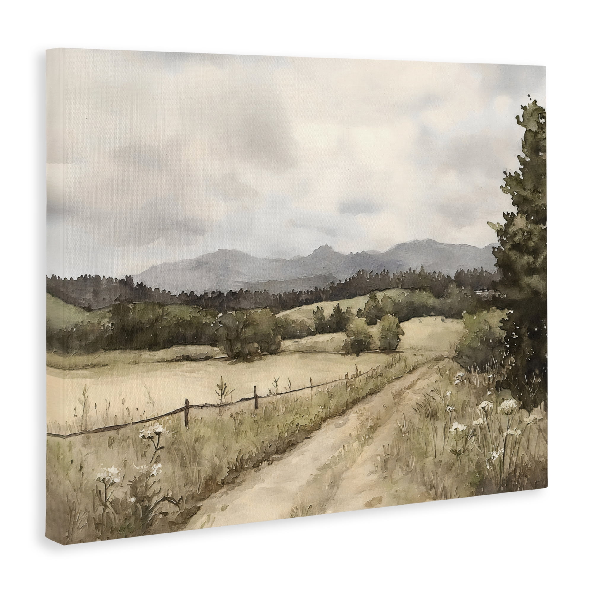 Stupell Industries Muted Meadow Lane Canvas Wall Art, design by Riley B