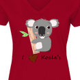 thumbnail image 4 of Inktastic I heart Koalas Women's V-Neck T-Shirt, 4 of 5