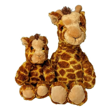 Cuddly Friends 8" & 12" Mommy & Baby Giraffe Stuffed Animal Plush by Aurora