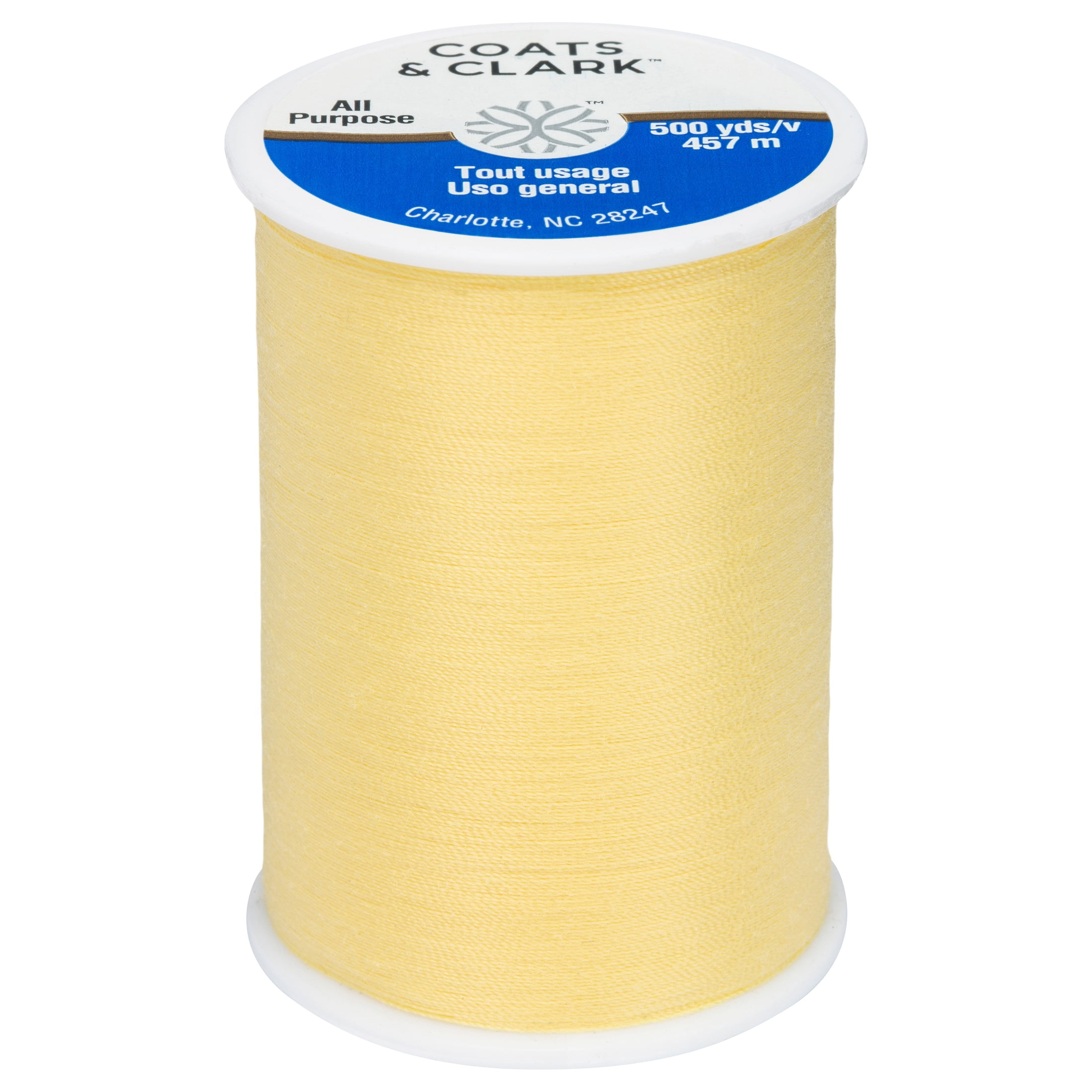 Coats & Clark All Purpose Yellow Polyester Thread, 500 Yards
