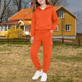 thumbnail image 4 of NOLDARES Toddler Baby Boy Fall Clothes Long Sleeve Hoodie Sweatshirts Pants Set Infant Winter Outfits(T017-Orange), 4 of 6