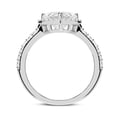 thumbnail image 2 of Aura Jewel Elegant 2.3 Ct Heart Cut Halo Engagement Ring - Lab-Created Diamond in 14K White Gold Plated Ring - Perfect for Wedding ,Proposals or as a Gift for Women on Anniversary and Birthday, 2 of 3