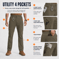 thumbnail image 5 of MASKERT Mens Hiking Pants Lightweight Cargo Pants Quick Dry Water Resistant Stretchy Straight Leg Travel Pant, 5 of 8