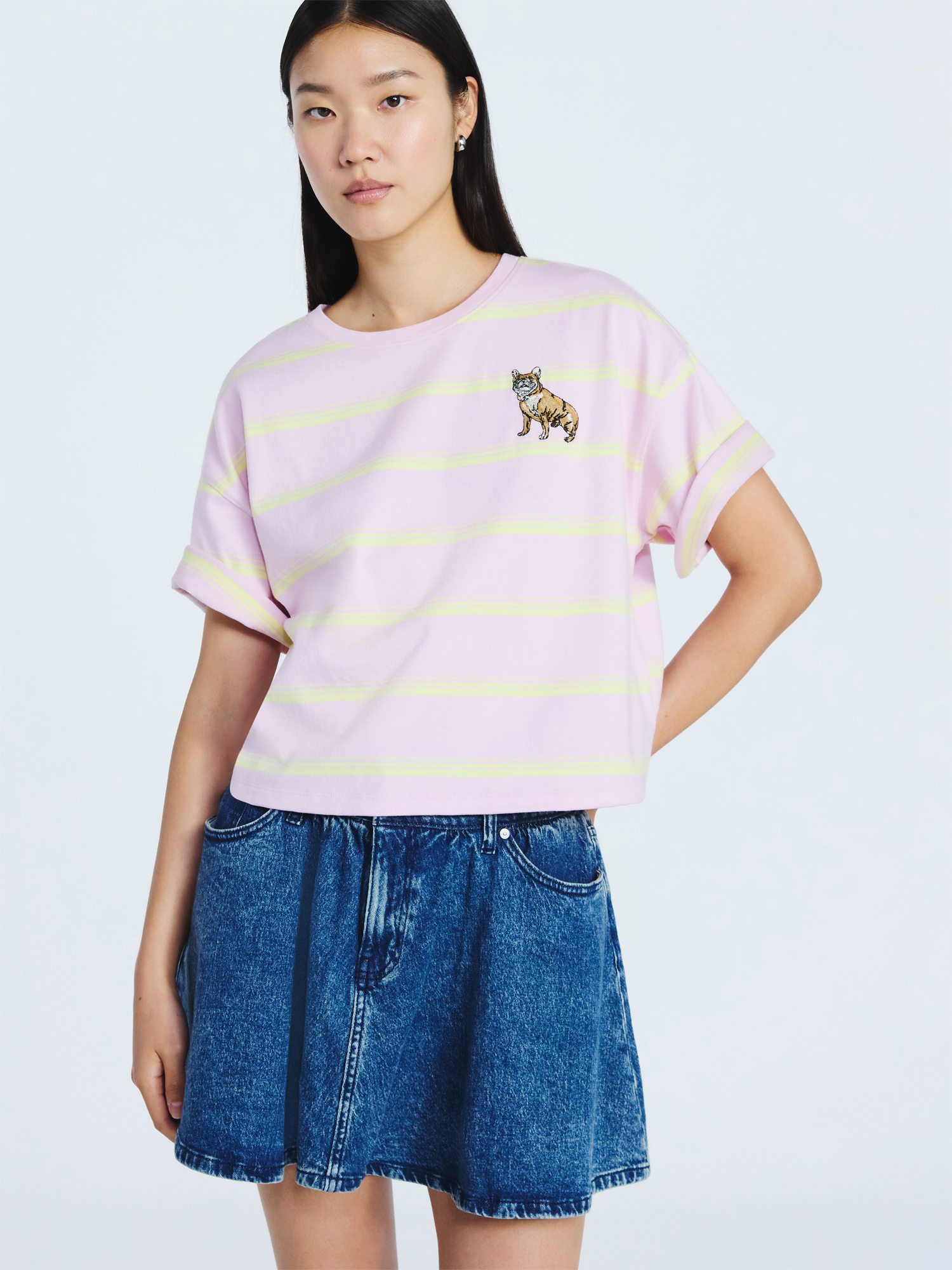 Scoop Women’s and Women's Plus Cotton Cropped Tee with Short Sleeves, Sizes XS-4X