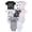 Bunny Black, variant on Baby Girl Short Sleeves Onesies Bodysuits, 8-Pack (Newborn - 12 Months)