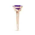 thumbnail image 3 of ANGARA Natural 1.6 Ct. Amethyst Solitaire Ring in 14K Rose Gold for Women (Ring Size: 4.5), 3 of 9