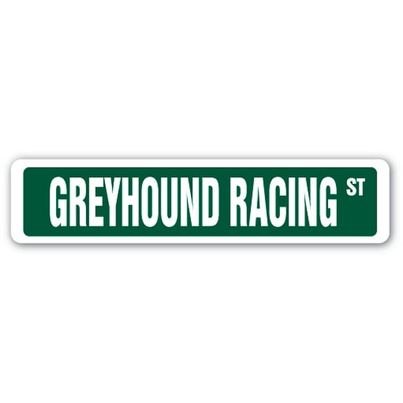 Greyhound Racing Street [3 Pack] of Vinyl Decal Stickers