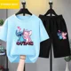 thumbnail image 5 of Camiseta de verano para niños, camiseta de Stitch Kawaii, camiseta de Stitch para niñas, ropa informal de dibujos animados de Disney Stich, traje de camión para niños y niñas, 5 of 5