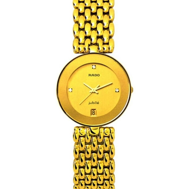 Rado Rado Women's Florence Diamond 35mm Gold Plated Bracelet & Case