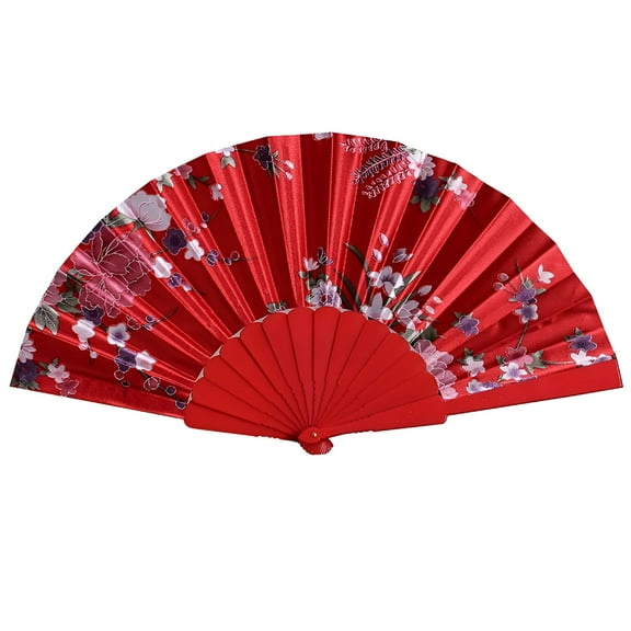 ACDANC Hand Fans for Women Foldable, Dance Wedding Party Lace Silk Folding Hand Flower Fan