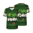 thumbnail image 3 of Daiia Merry Christmas Mens Baseball Jersey Button Down Shirts Short Sleeve Sports Uniforms-X-Large, 3 of 9