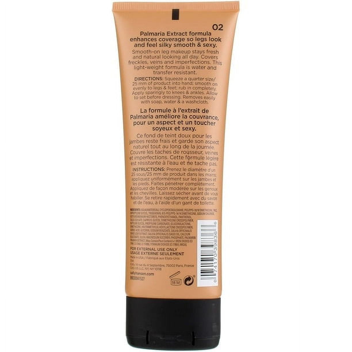 (2 pack) Sally Hansen Airbrush Legs Lotion, Light, 4.4 oz, Water and Transfer-Resistant