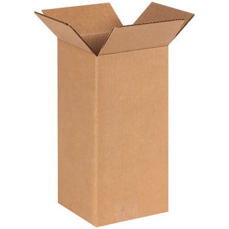 SSBM 25/Case 6" x 6" x 12" ECT-32 Tall Corrugated Boxes Shipping/Packaging Box