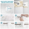 thumbnail image 4 of No Hook Shower Curtain, Beige Boho Shower Curtains for Bathroom with See Through Top Window, Retro Farmhouse Ethnic Abstract Geometric Art Waterproof & Washable Bath Curtain 66"x72", 4 of 9