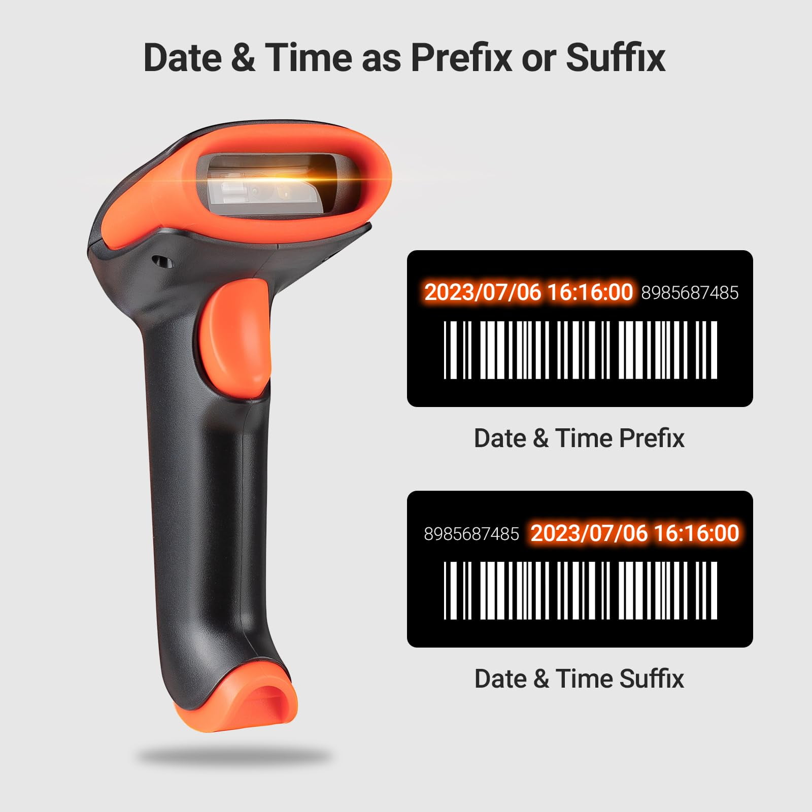 Tera Pro 2D QR Wireless Barcode Scanner Battery Level Indicator with Vibration Alert, Model HW0002