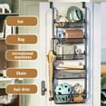 thumbnail image 5 of BouPower Over The Door Organizer, 4/6-Tier Metal Pantry Organization, Over Door Hanging Organizer With Adjustable Baskets, Behind Door Organizer Hanging For Home Kitchen Laundry Room Bathroom, 5 of 9