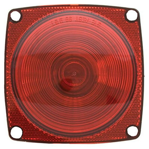 Uriah Products UL440021 4-1/2" Red Square Replacement Trailer Lens for 440 Light