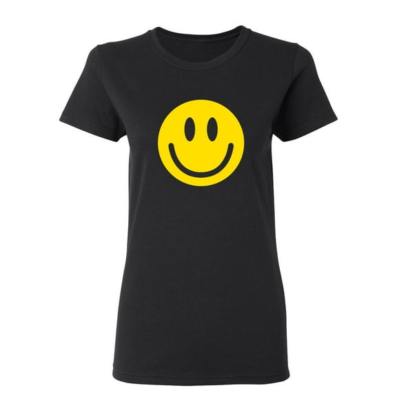 Smile Face Sarcastic Novelty Gift Idea Adult Humor Funny Women's Casual Tees