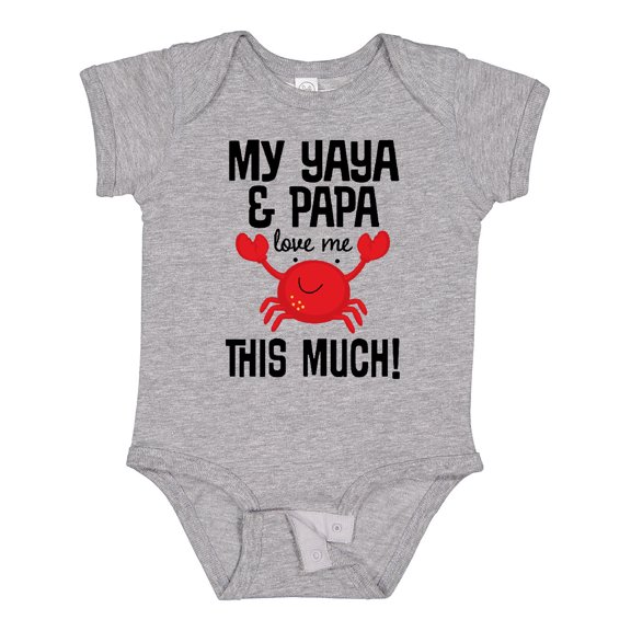 Inktastic Yaya and Papa Love Me Grandchild Boys or Girls Baby Bodysuit