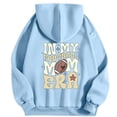 thumbnail image 1 of WEAIXIMIUNG Fall Sweatshirts for Women Plus Size Ladies' Autumn and Winter Fashionable Rugby Print Hooded Sweatshirt, 1 of 5