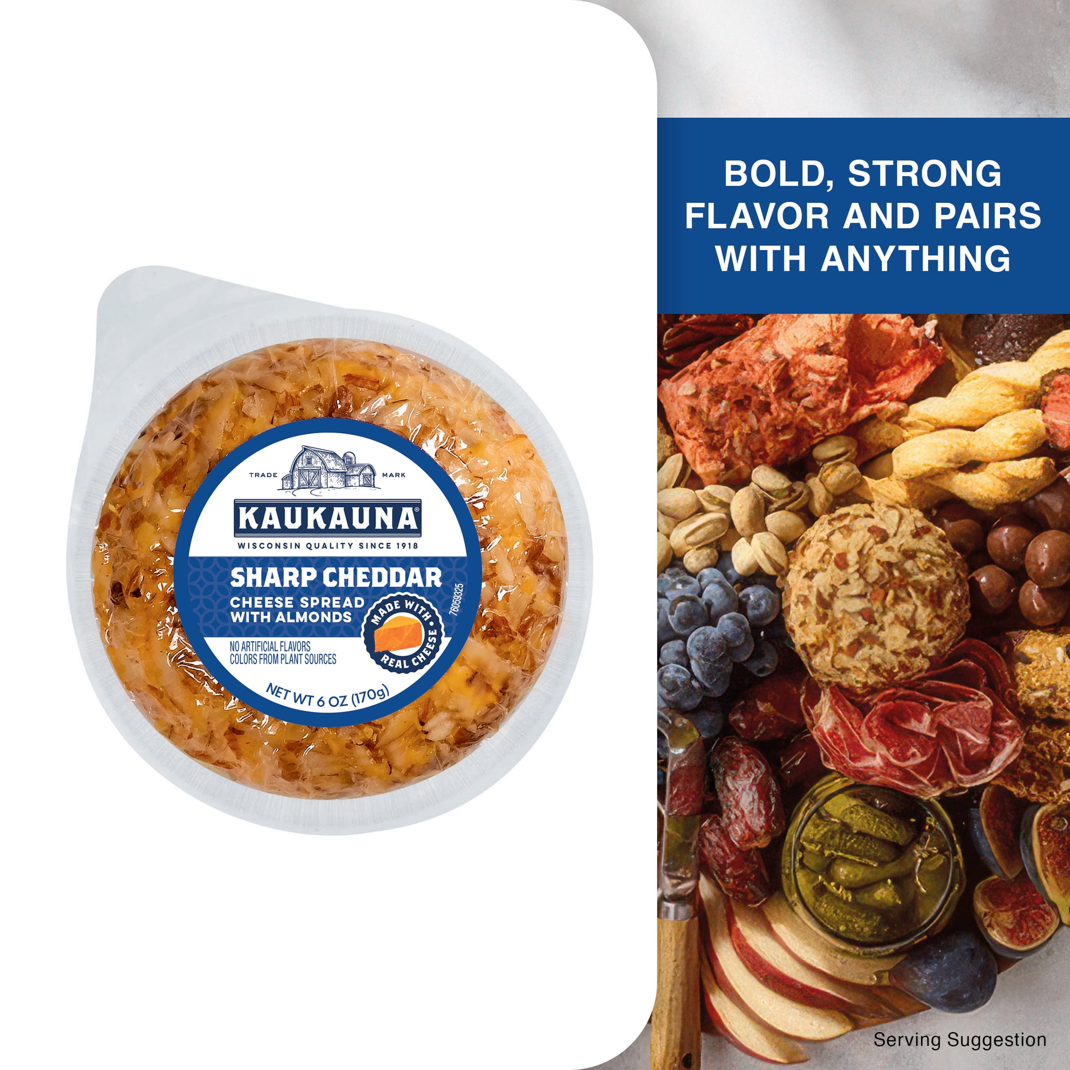 Kaukauna® Sharp Cheddar Spreadable Cheese Ball, 6 oz