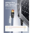 thumbnail image 2 of Cable Ethernet plano de alta velocidad Snowkids Cat 8 de 15 pies/4,6 m, 2 of 6