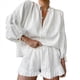 thumbnail image 2 of Conjunto de Dos Piezas para Mujer: Top de Larga con Lazo y Bóxer con Volantes Conjunto Informal A Juego L, 2 of 10