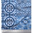 thumbnail image 1 of Soimoi Rayon Fabric Damask Patchwork Print Sewing Fabric Yard 42 Inch Wide, 1 of 3
