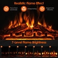 thumbnail image 5 of Giantex 18" Electric Fireplace Insert, 5100 BTU Recessed Freestanding Fireplace w/7-Level Flame Effect & Overheat Protection, 750W/1500W, 5 of 10