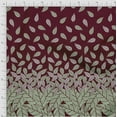 thumbnail image 2 of oneOone Viscose Chiffon Maroon Fabric Leaves Panel Dress Material Fabric Print Fabric By The Yard 42 Inch Wide, 2 of 3