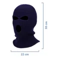 thumbnail image 2 of Evd-x Balaclava Tejida De 3 Orificios Pasamontañas Cosplay, Bandana, Motocicleta, Halloween, Termico, Ciclismo, Protección Uv, Sol, Viento Unisex Azul Navy, 2 of 2