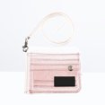 thumbnail image 1 of WRISTBIQUE PVC Glitter Pink Holder with Multiple Card Slots and Hanging Strap for Daily Use, 1 of 8